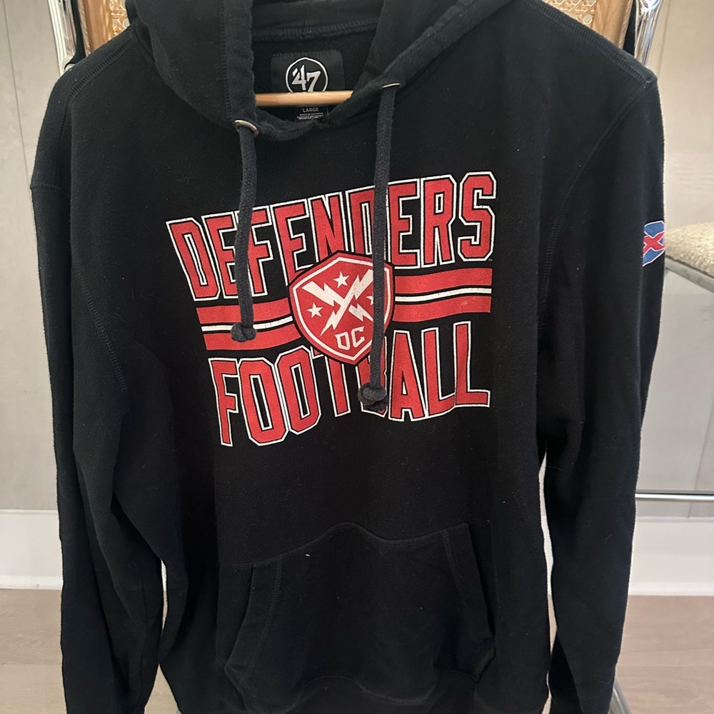 47 Black Football Graphic Sweater